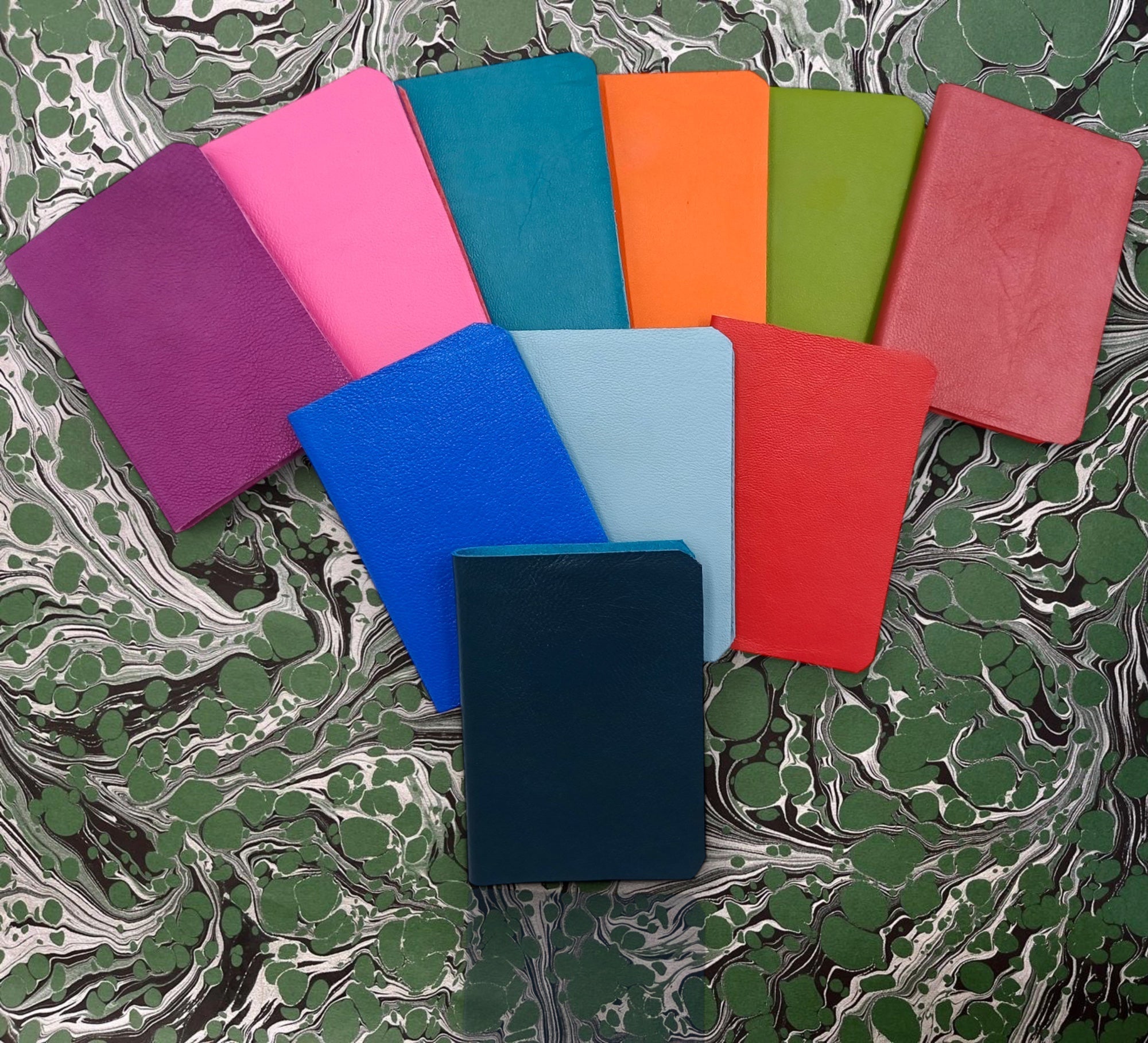 index bindery notebook collection on marbled paper