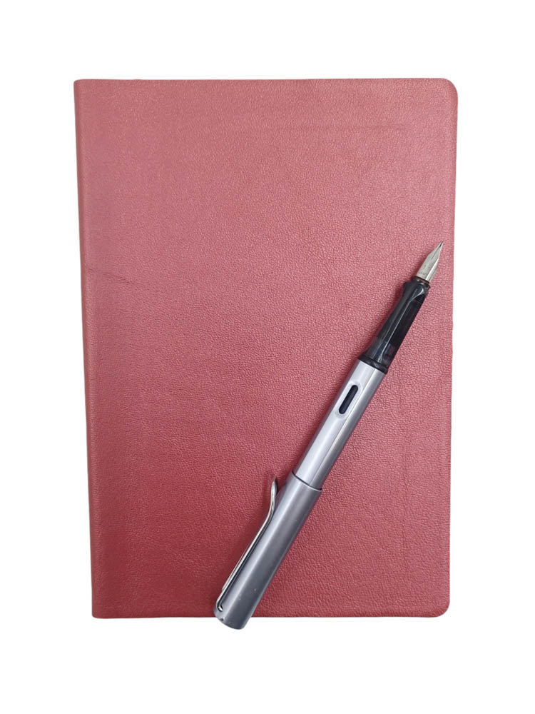 Bind your own book - sample leather colour red - The Index Bindery