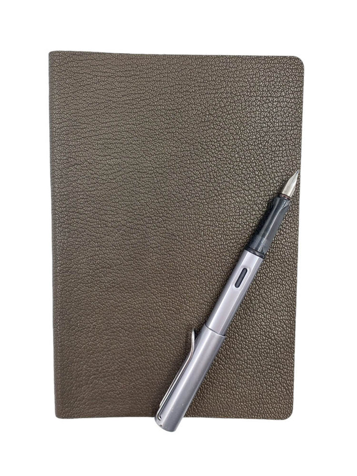 A5 soft leather notebook in brown - The Index Bindery