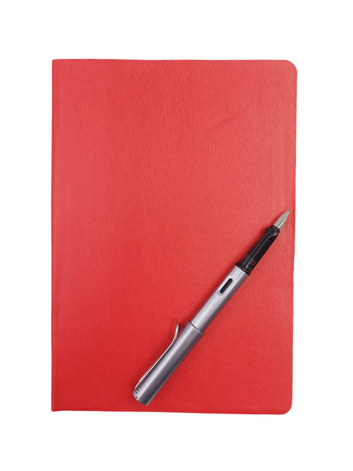 Bind your own book - sample leather colour red - The Index Bindery