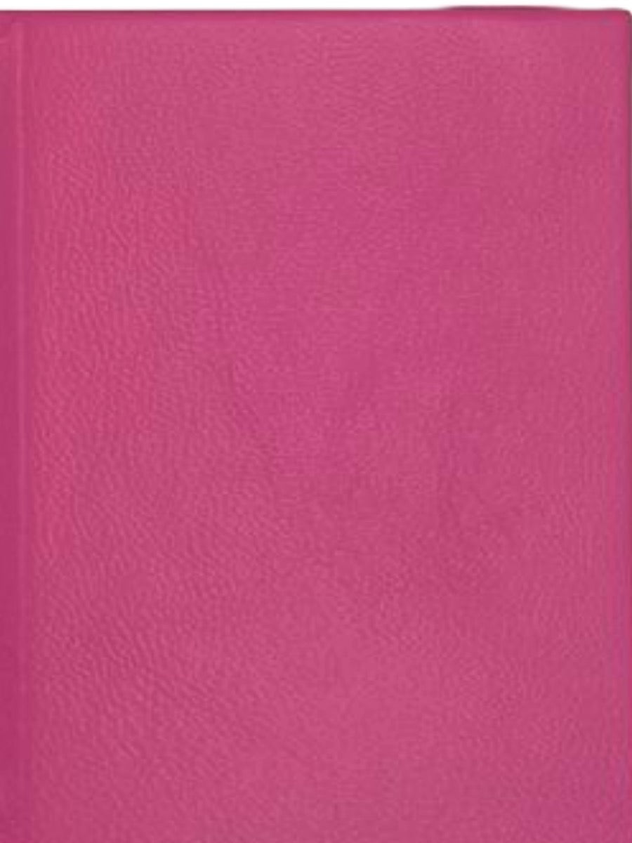 A5 hard leather notebook in sample pink - the index bindery