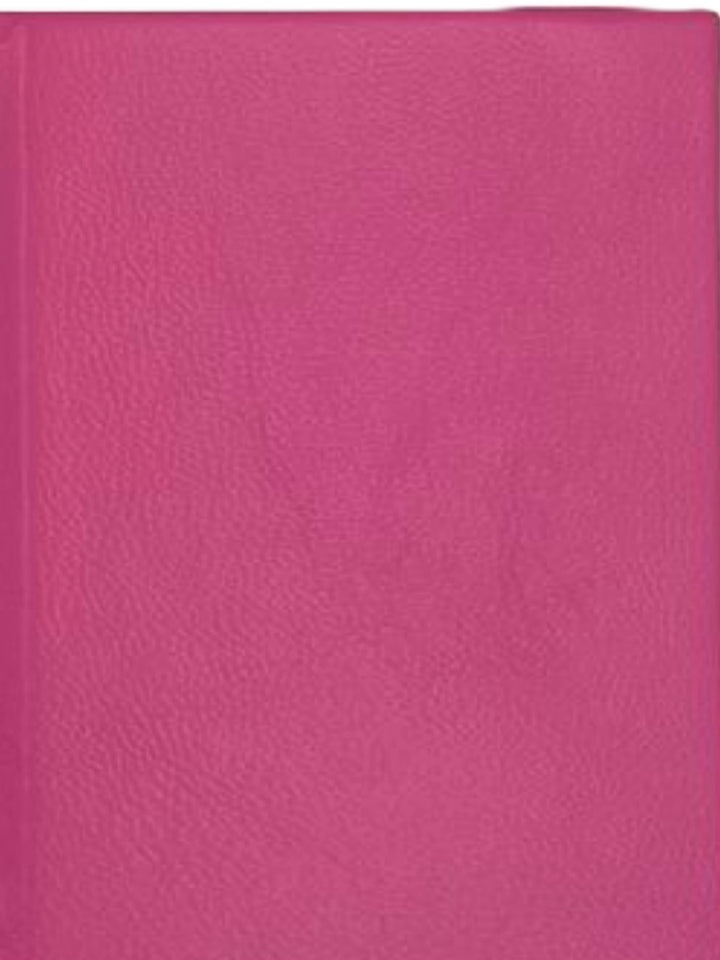 A5 hard leather notebook in sample pink - the index bindery