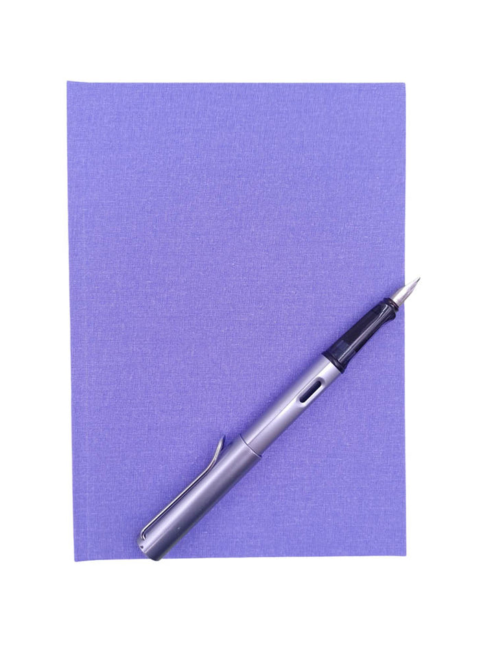 A5 linen notebook in lilac - the index bindery