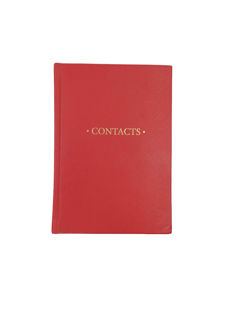 contacts book -  red - the index bindery