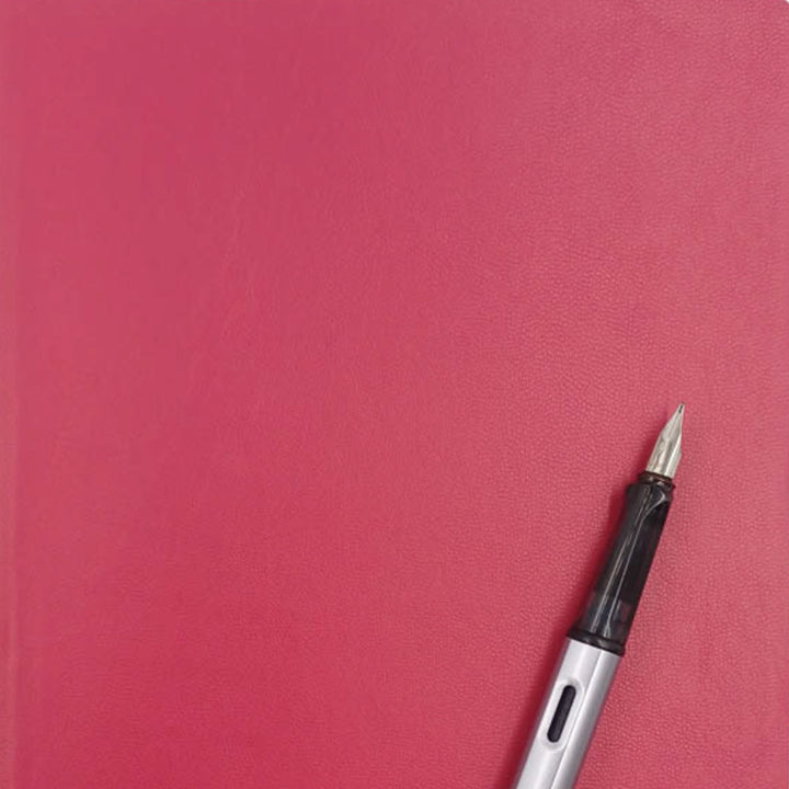 Pocket notebook sample bright pink leather - the index bindery