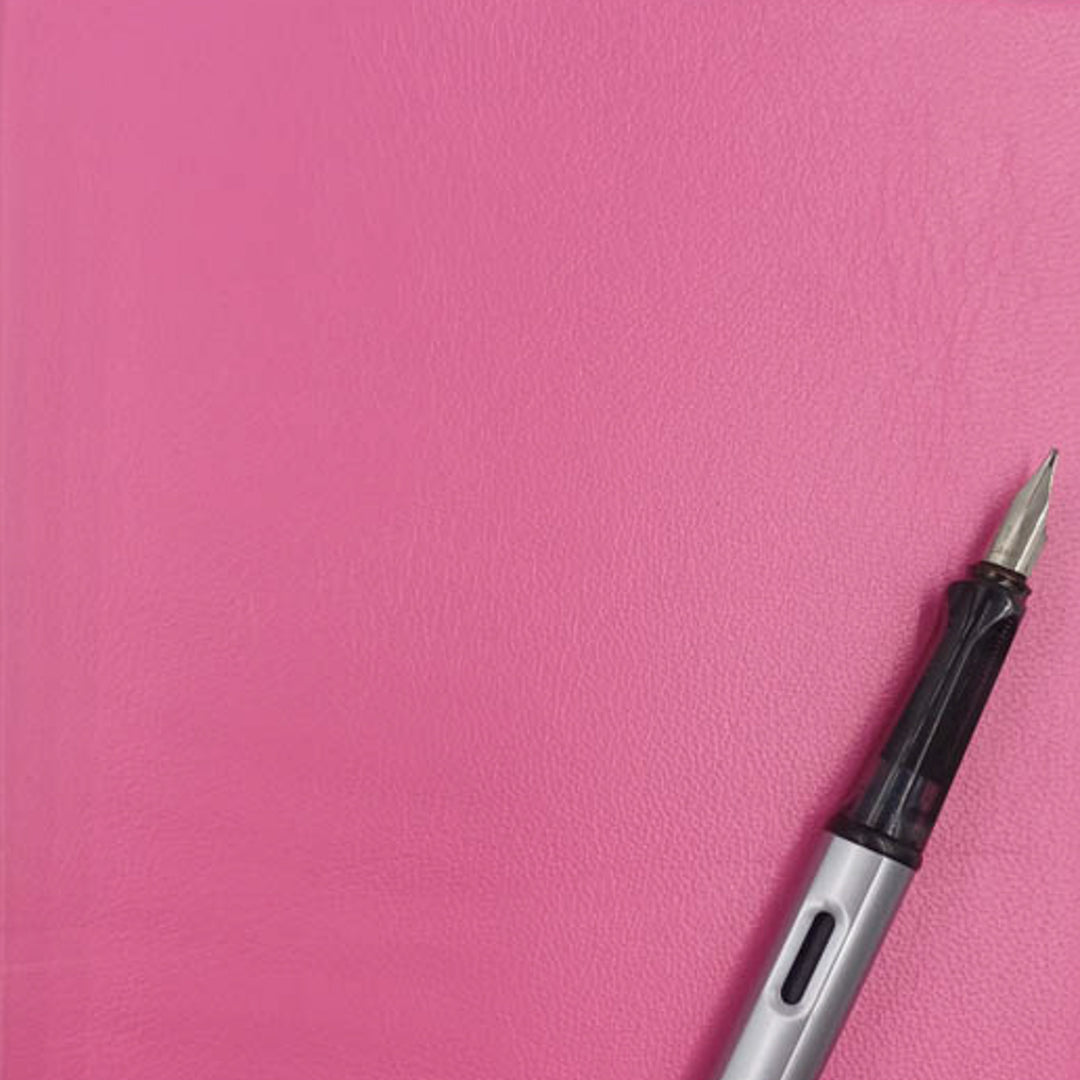 Pocket notebook sample bubblegum pink leather - the index bindery