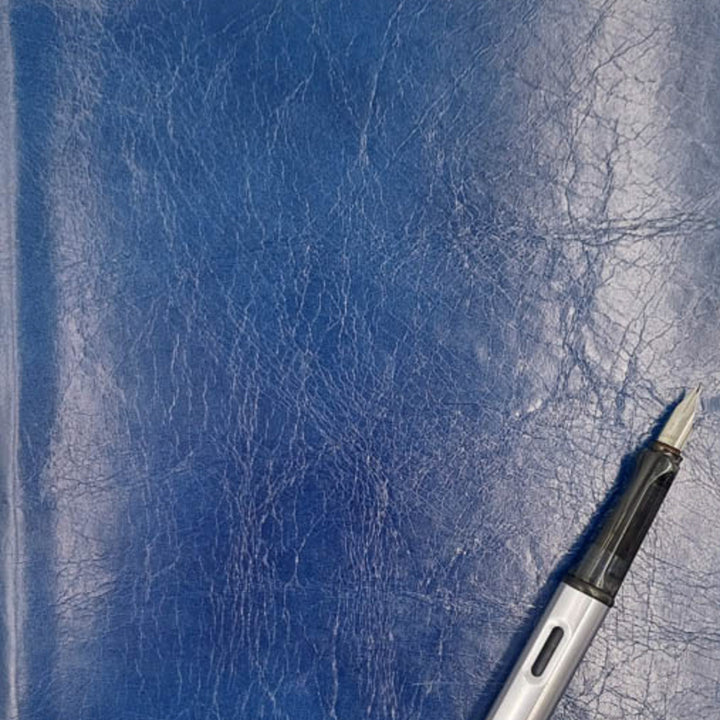 Pocket notebook blue sample leather - the index bindery