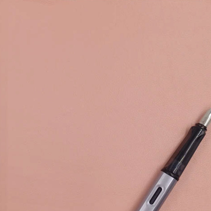 Pocket notebook peach pink leather sample - the index bindery