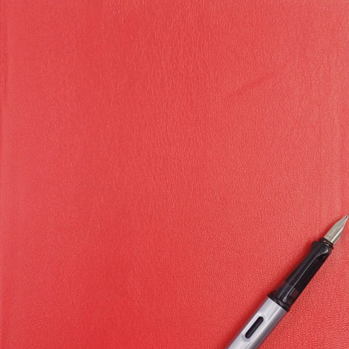 Pocket notebook red leather sample - the index bindery