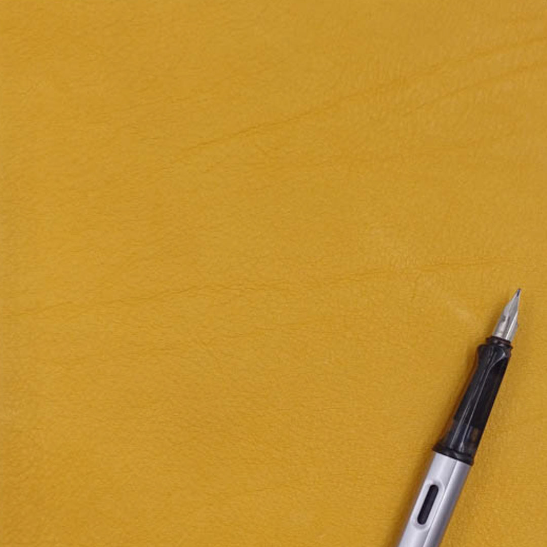 Pocket notebook yellow leather sample - the index bindery